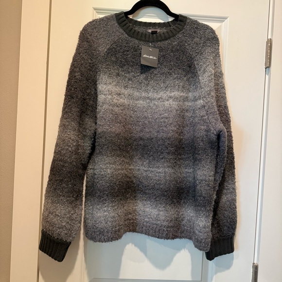 Eddie Bauer Gray Wool Blend Crew Neck Women’s Sweater Size Large - Picture 1 of 7